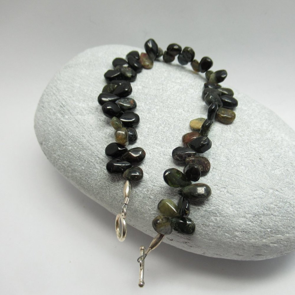 Black Tourmaline drop bracelet